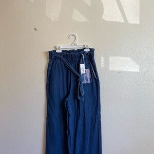 Wax Jean LyoCell Wide-Leg Pants in Deep Blue